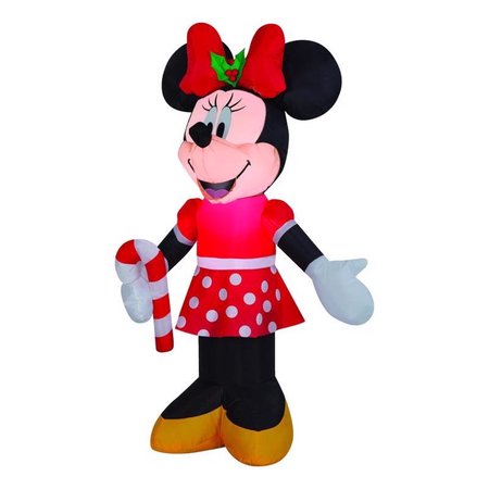 GEMMY INDUSTRIES Gemmy 3.5 ft. Minnie Holding Candy Cane Inflatable 39049